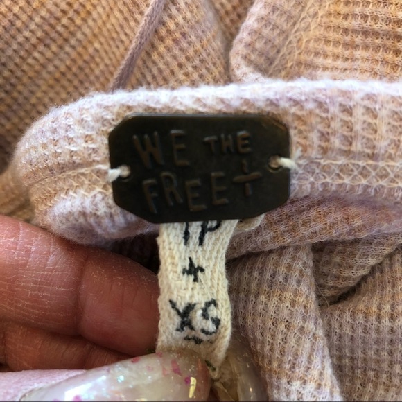 ๐ 6/$60, Free People, Long Sleeve Swing Top, Space Dye Blush Pink, Size XSmall - Picture 4 of 4